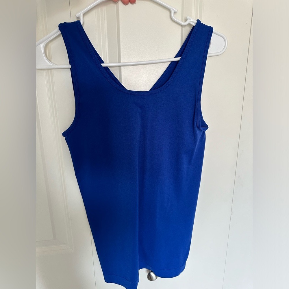 Apt 9 Womens Tank Top V-Neck‎ Sleeveless Knit Basic Casual Blue S/M - Picture 2 of 3